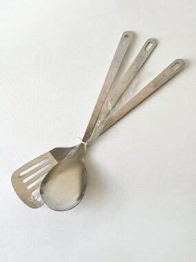 Coleman Stainless Steel Cooking Utensils 3pc Set New Old Stock